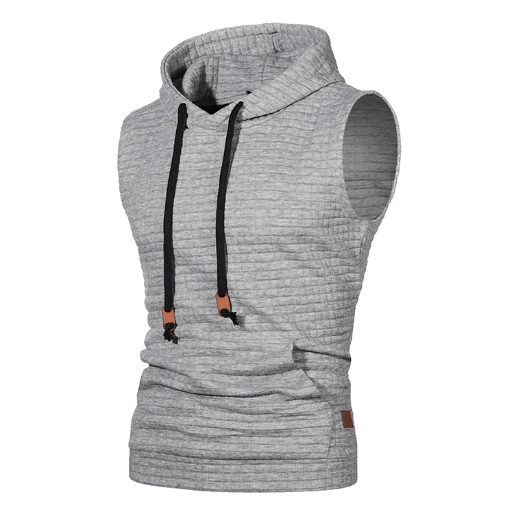 2018 Mens Sleeveless Hoodies Fashion Casual Zipper Hooded Sweatshirt Men bodybuilding tank top sporting Shirt waistcoat vest gym