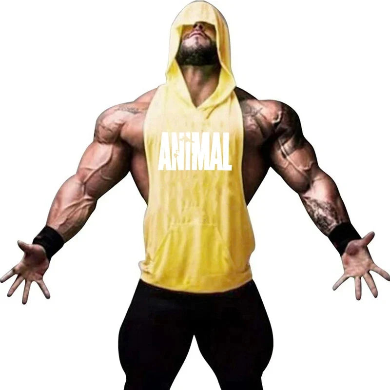 Men's Vest Sleeveless Sweatshirt Gym Top Men Man Sleeveless Shirt Bodybuilding Fitness Clothing T-shirt Singlets Singlet Clothes
