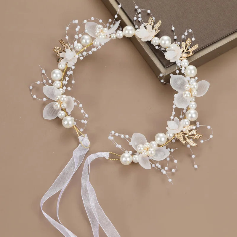 Sweet crowns for bouquets Headband For Kid Forest Style Hairbands Girl butterfly flower crown Hair Band Flower headpiece