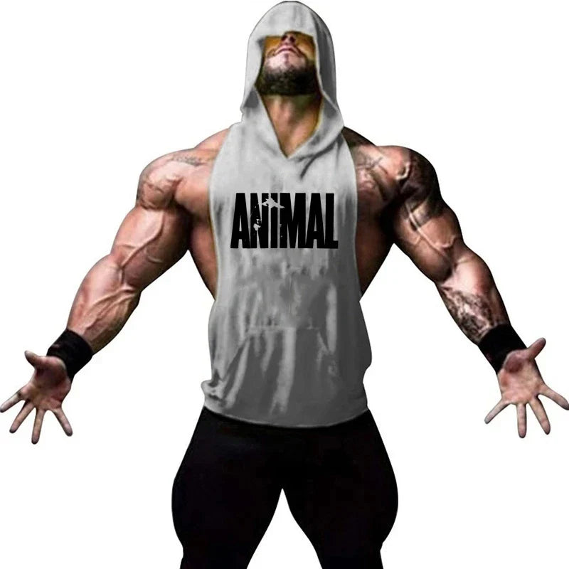 Men's Vest Sleeveless Sweatshirt Gym Top Men Man Sleeveless Shirt Bodybuilding Fitness Clothing T-shirt Singlets Singlet Clothes