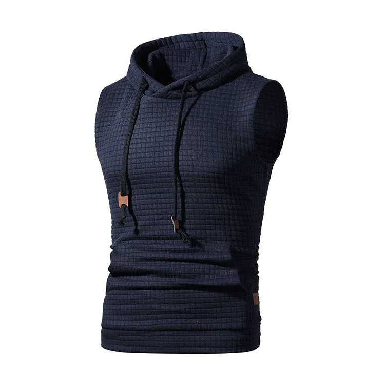 2018 Mens Sleeveless Hoodies Fashion Casual Zipper Hooded Sweatshirt Men bodybuilding tank top sporting Shirt waistcoat vest gym