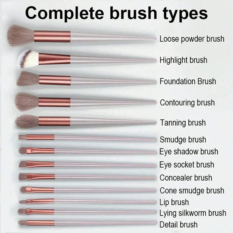 Makeup Brushes Set Eye Shadow Foundation Women Cosmetic Brush Eyeshadow Blush Beauty Soft Make Up Tools Bag