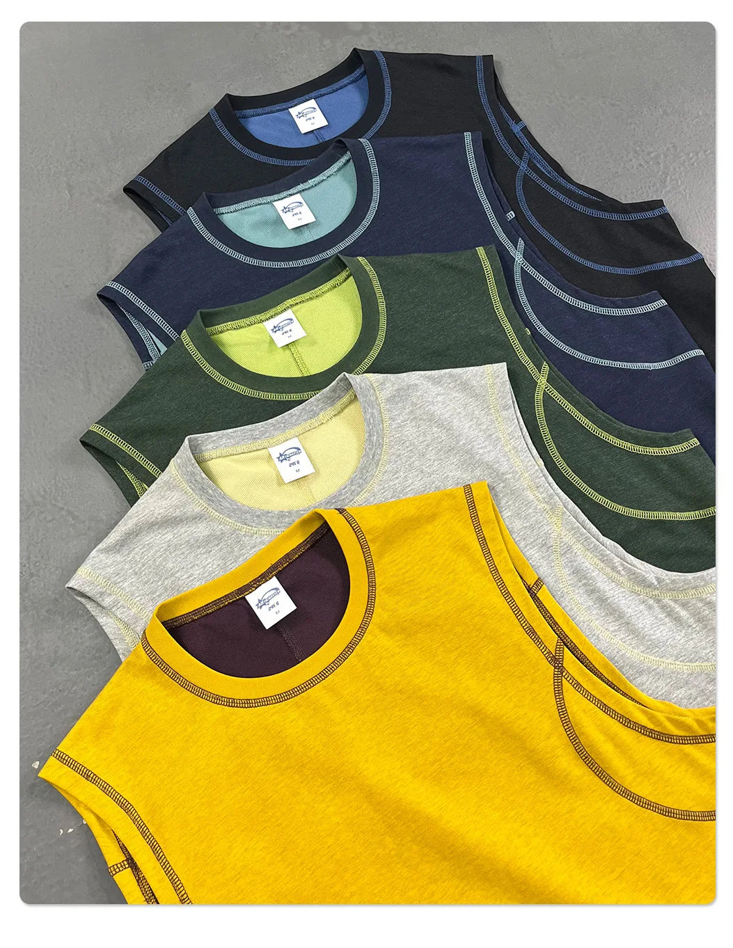 Sleeveless T-shirt Male Sporty Two Colors Quick-drying Vest Fashionable Comfortable Loose Casual All-matching Personality