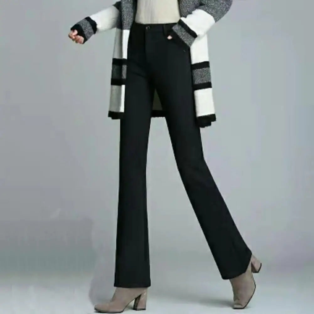 Simple Casual Women Suit Pants Straight Leg Pants Office Ladies Female Trousers Versatile Business Casual Pants Office Trousers