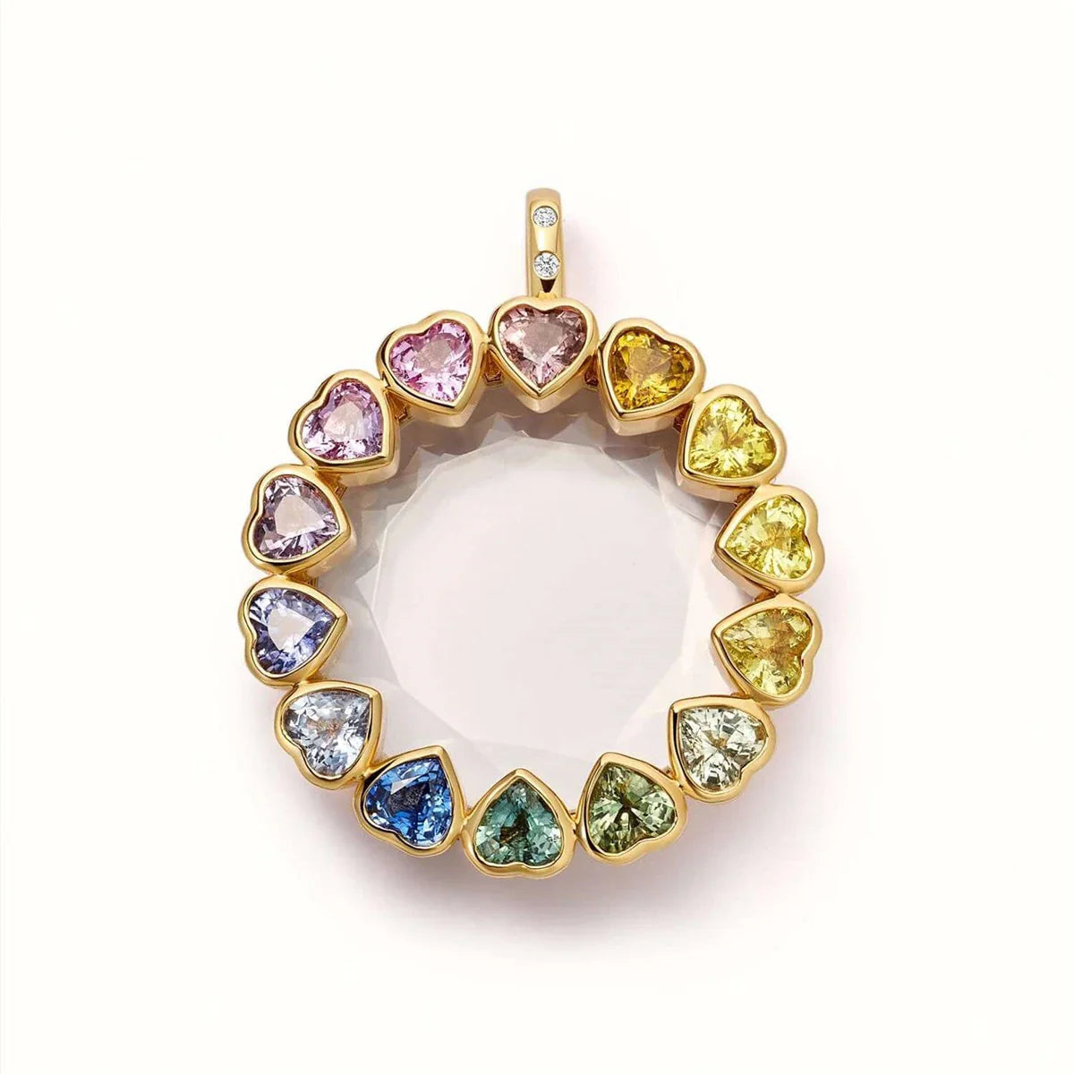 Ins Style Glass Box Pendant Necklace for Women | Heart & Zircon Flower Sun Diamond Collarbone Chain