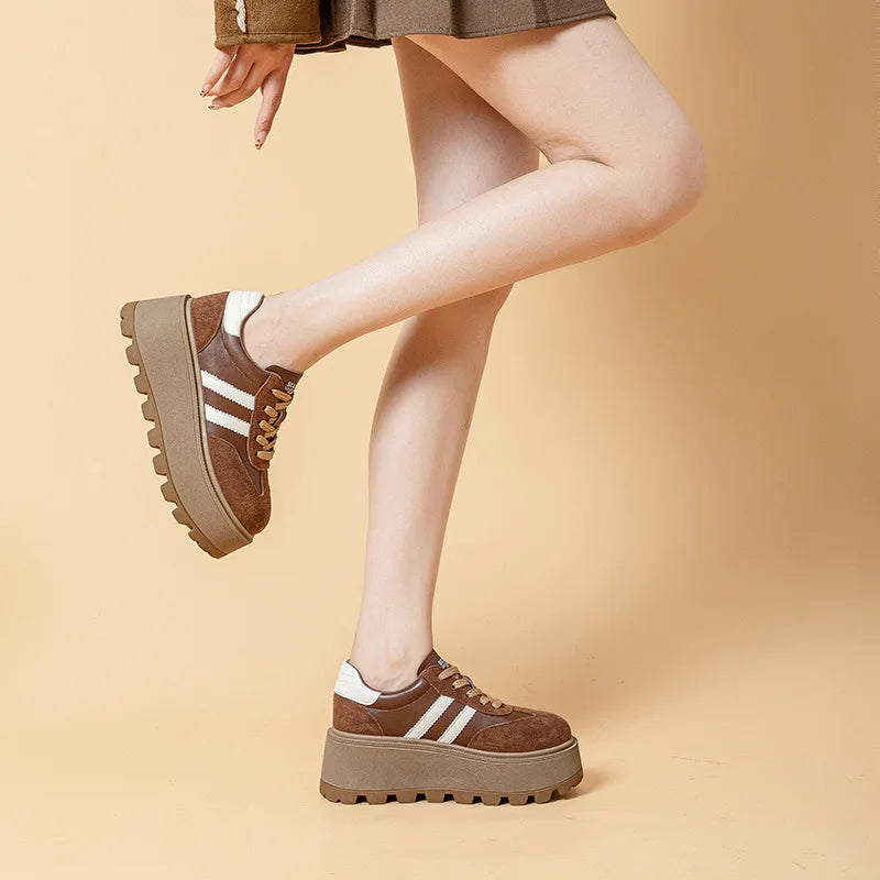 Women's shoes spring casual new thick soled shoes student sports shoes for women