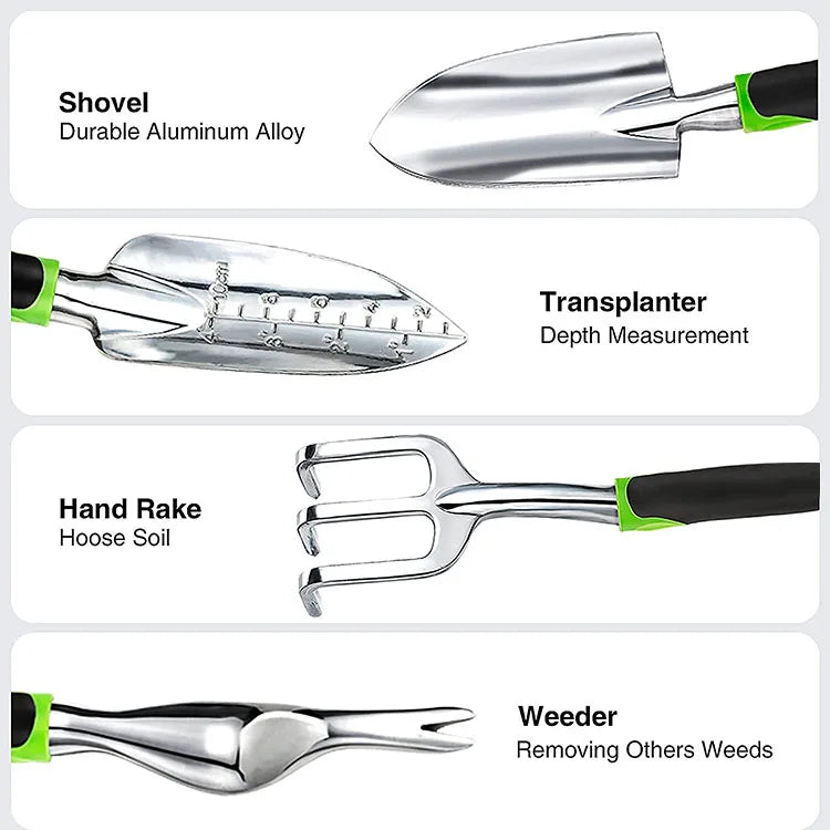 Most Popular Steel Garden Equipment Hand Tools Set Including Shovel Watering Can Case OEM Customizable Gardening Repair Use