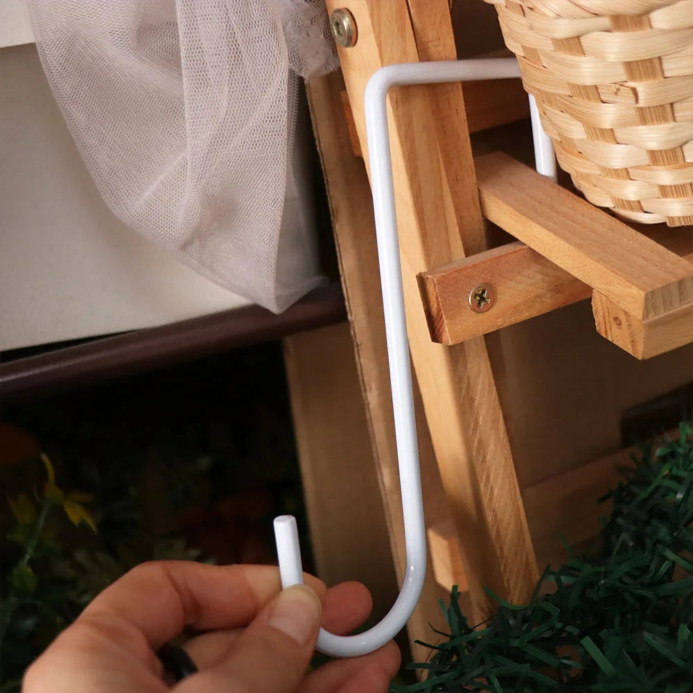 Gardening Accessories Iron Fence Hooks Reusable Durable Fence Flower Groove Hooks Creative Railing Hooks Outdoor