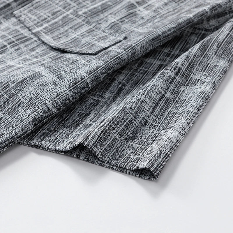 Men Shirt Short Sleeve Stripe Summer Hip Hop Oversize 6XL 7XL 8XL Plus Size Casual Plaid Streetwear Loose Pocket High Quality