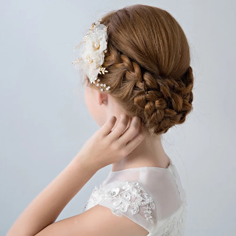 Girls' Hair Accessories, Children's Headdress, Wreath, Head Flower, Performance Accessories, Headdress Side Clip, New