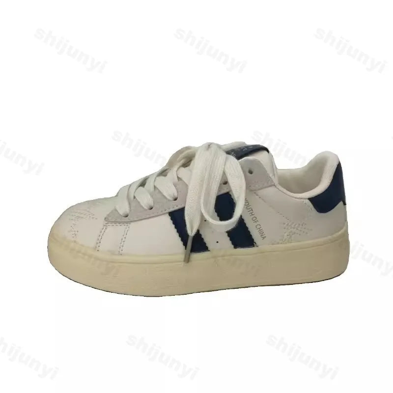 Women's Shoes 2025 Spring New Platforms Sneakers Breathable White Shoes Comfortable Casual Flats Non Slip Vulcanized Shoes