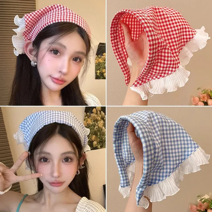 Lace Triangular Hair Scarf Headband Square Headscarf Hairband Turban Bandage Bandana Headband Women Headwarp Hair Accessories