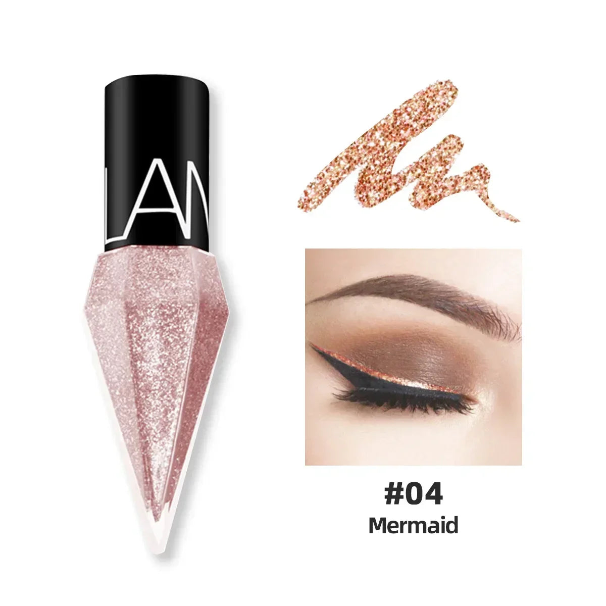 Eye Shadow Pearlescent Diamond Eye Shadow Liquid multicolor Sequins MakeUp Smooth Mini Fine Brush Eyeliner Shine And Head DIY