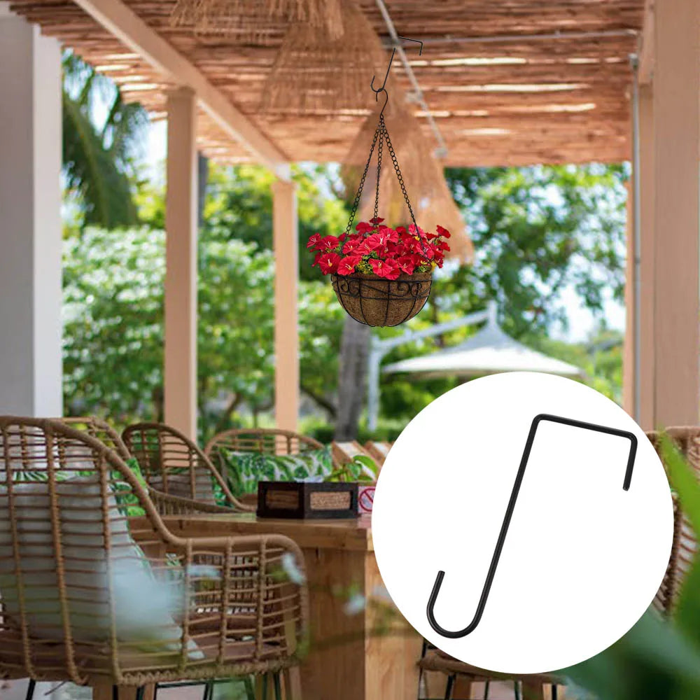 Gardening Accessories Iron Fence Hooks Durable Creative Guardrail Hooks Reusable Fence Flower Groove Hooks Flower Basket