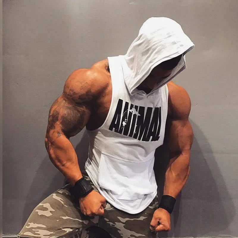 Men's Vest Sleeveless Sweatshirt Gym Top Men Man Sleeveless Shirt Bodybuilding Fitness Clothing T-shirt Singlets Singlet Clothes