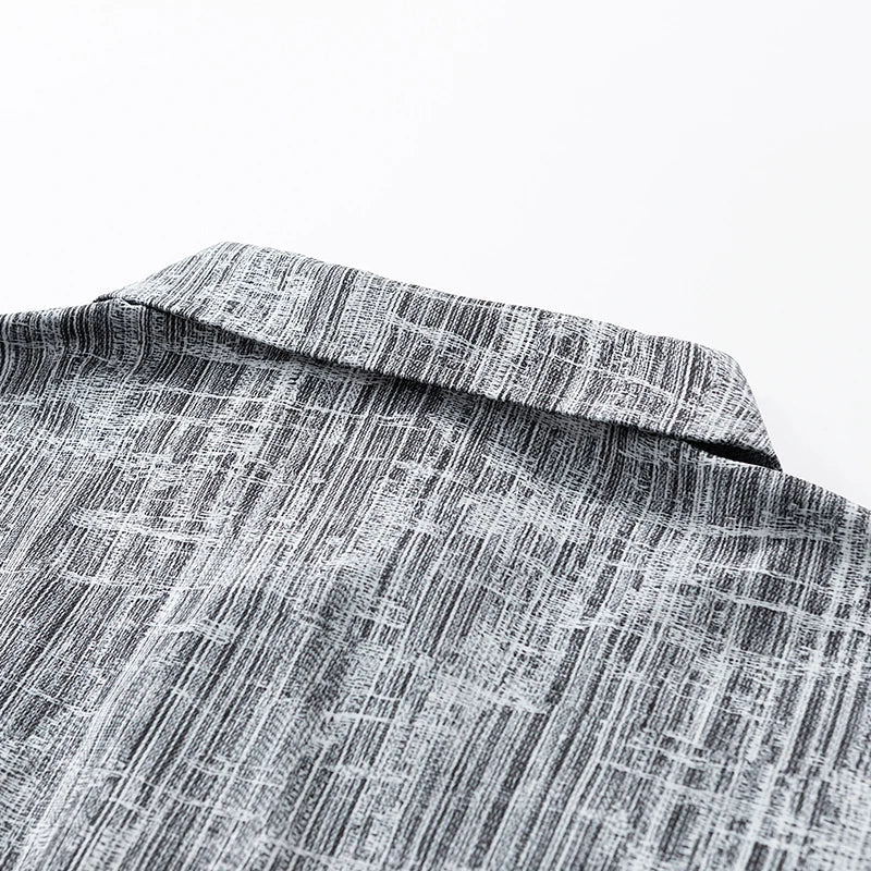 Men Shirt Short Sleeve Stripe Summer Hip Hop Oversize 6XL 7XL 8XL Plus Size Casual Plaid Streetwear Loose Pocket High Quality