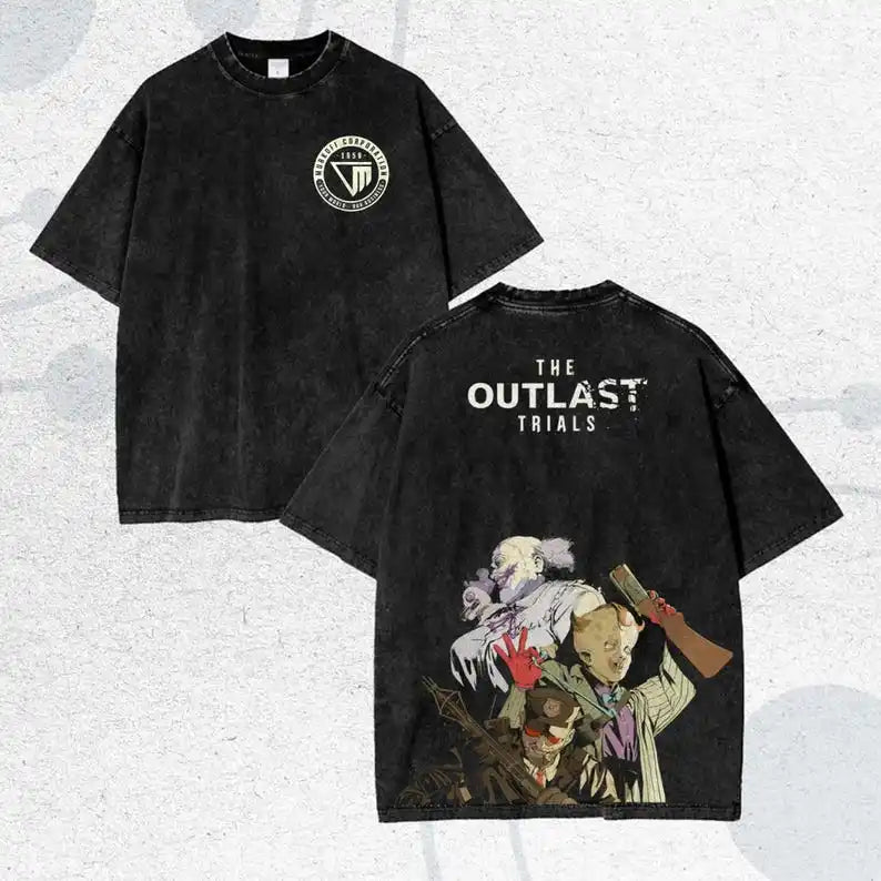 Hot Horror Game The Outlast Trials Washed Tshirt personality Clothes Suitable for all seasons Plus Size Unisex Streetwear soft