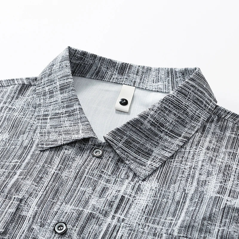 Men Shirt Short Sleeve Stripe Summer Hip Hop Oversize 6XL 7XL 8XL Plus Size Casual Plaid Streetwear Loose Pocket High Quality