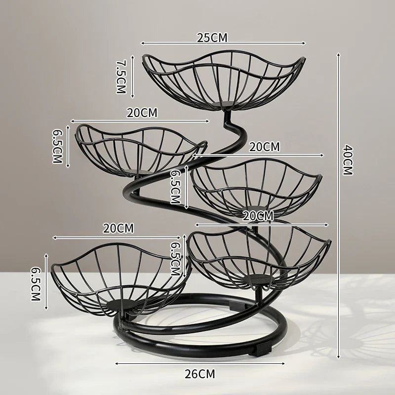 Modern mat Fruit Tray Luxury Light Home Living Room Candy Basket Tea Table Snas Metal Material Nordic Sle