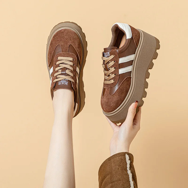 Women's shoes spring casual new thick soled shoes student sports shoes for women