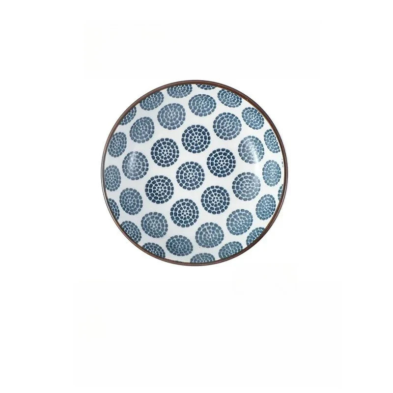 Bohemian Ceramic Condiment Dishes Set Sauce Plates Bowls  Spice Plates for Home  Restaurant Sushi Bar Parties Picnics Camping