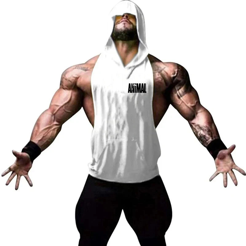 Men's Vest Sleeveless Sweatshirt Gym Top Men Man Sleeveless Shirt Bodybuilding Fitness Clothing T-shirt Singlets Singlet Clothes