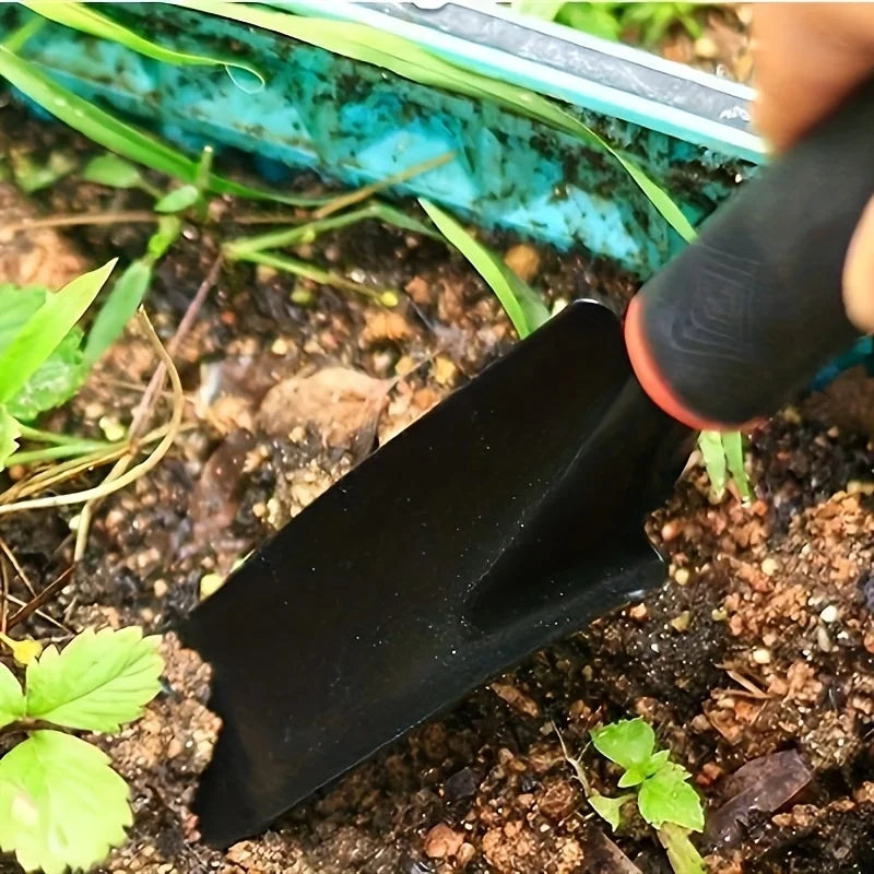 Gardening Tools Including a Small Shovel for Planting Flowers, a Five-Pronged Rake, a Double-Headed Rake