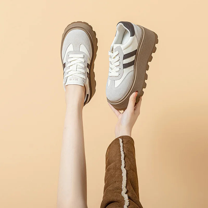 Women's shoes spring casual new thick soled shoes student sports shoes for women