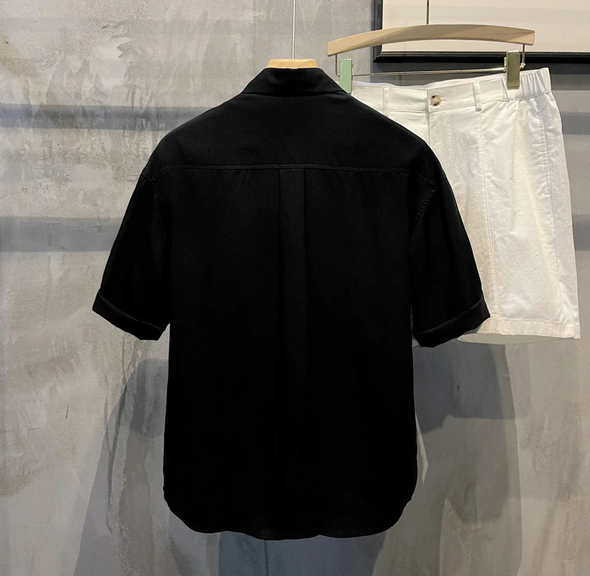 Short Sleeve With Pocket Male Shirts Button Up Print Loose Men's Shirt Fashion 2025 Summer Vintage Tops High Quality Clothing