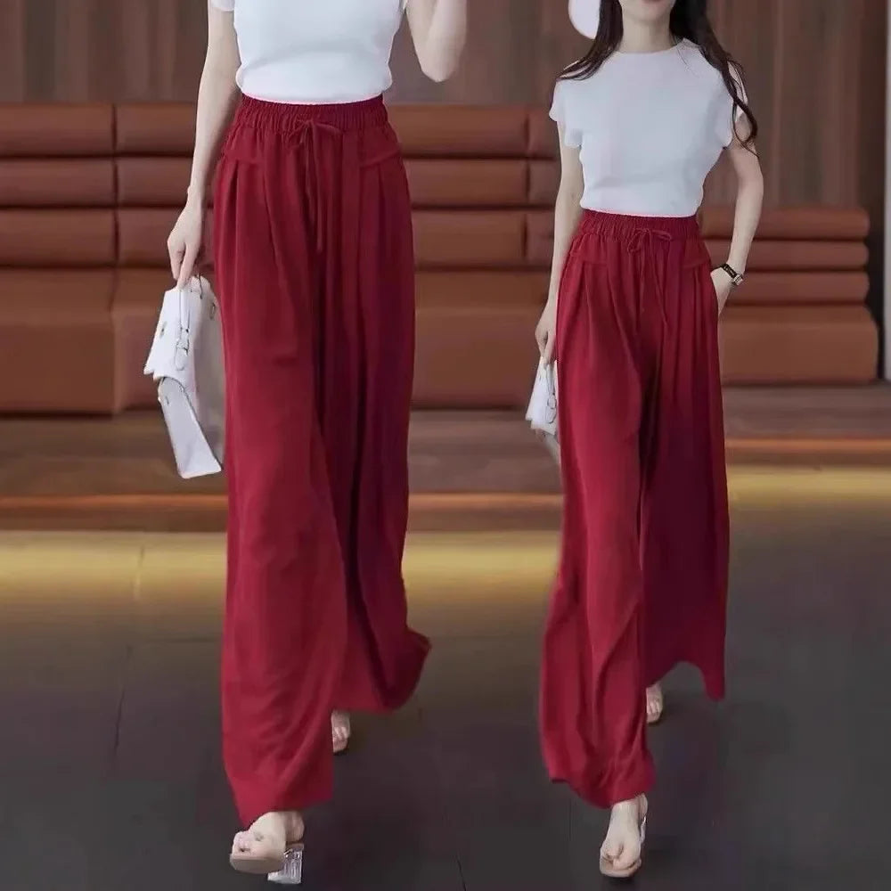 High Waist Wide Leg Pants Skirt Women's Thin New Style Spring Autumn Summer Long Pants Draping Yamamoto Pants