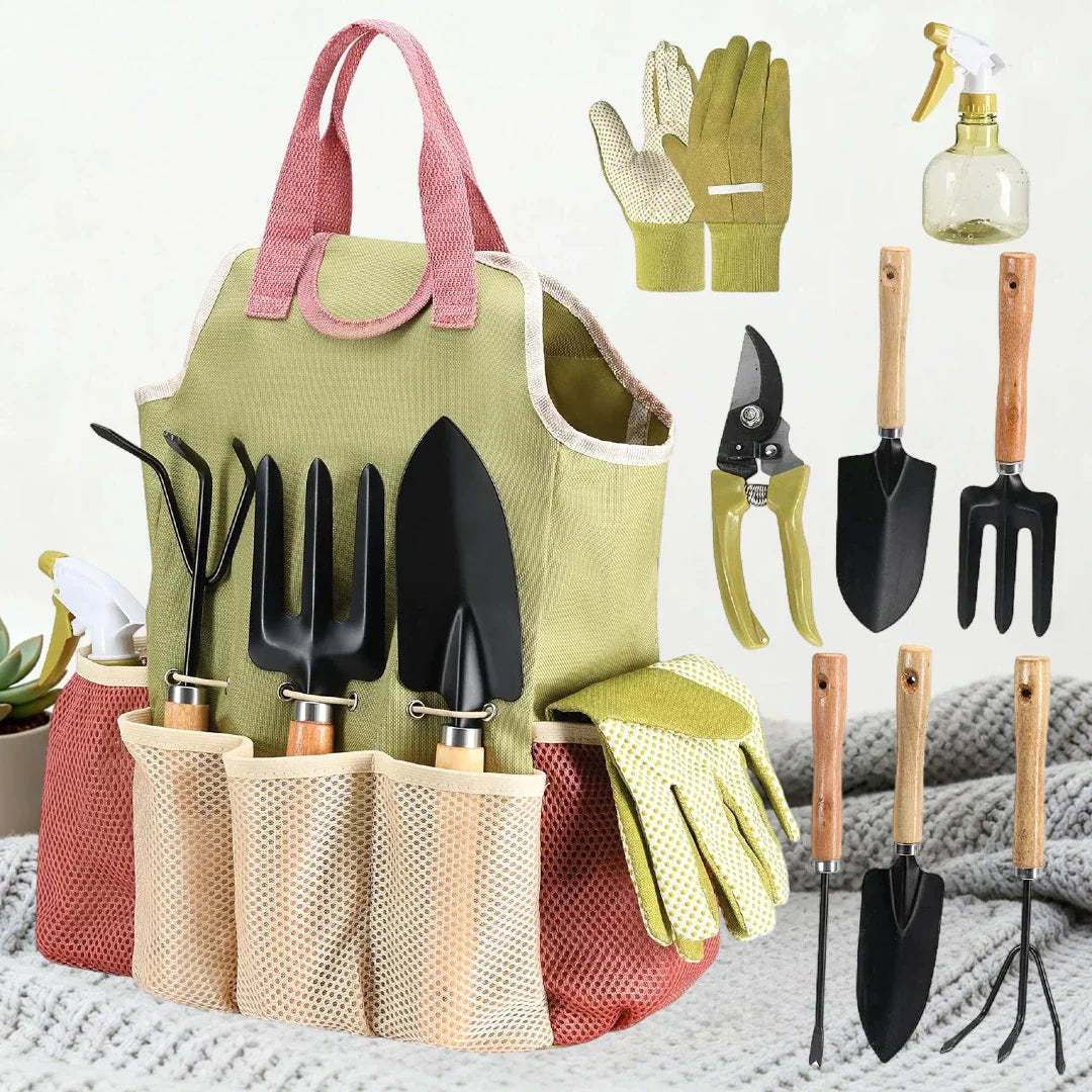 Gardening Tools Set with Fashion Handbag, Durable Complete Garden Supplies Kit, Ideal Gift for Women