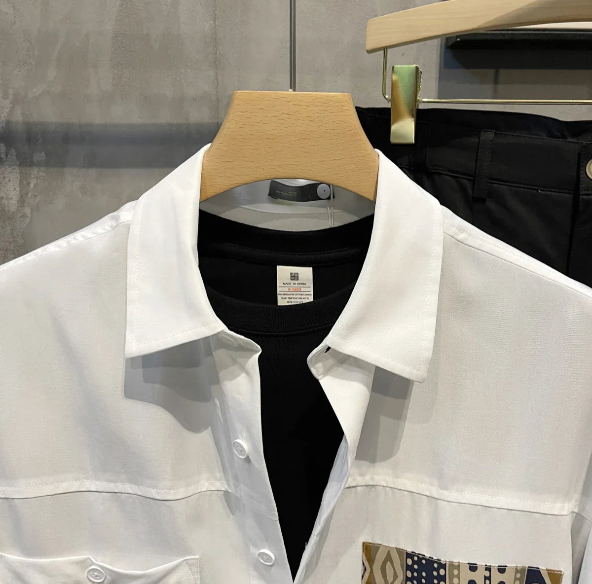 Short Sleeve With Pocket Male Shirts Button Up Print Loose Men's Shirt Fashion 2025 Summer Vintage Tops High Quality Clothing