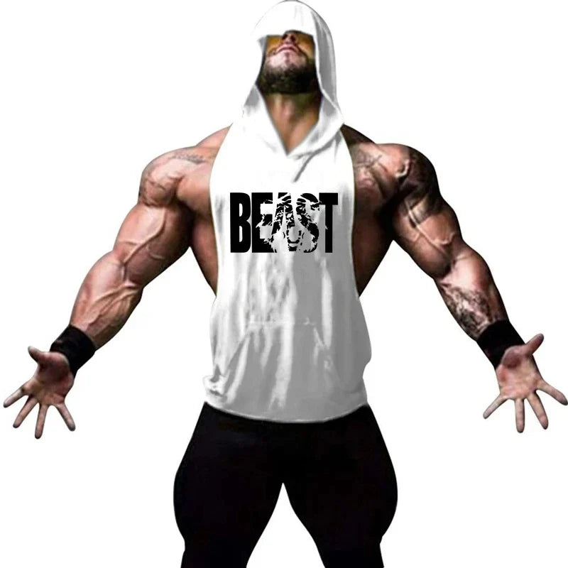 Men's Vest Sleeveless Sweatshirt Gym Top Men Man Sleeveless Shirt Bodybuilding Fitness Clothing T-shirt Singlets Singlet Clothes