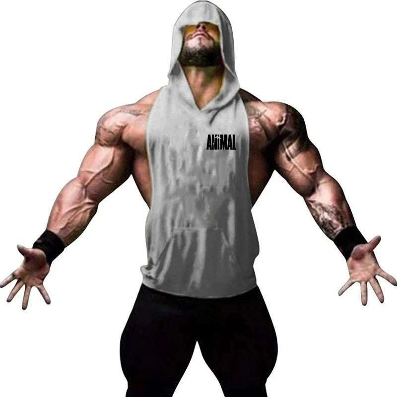 Men's Vest Sleeveless Sweatshirt Gym Top Men Man Sleeveless Shirt Bodybuilding Fitness Clothing T-shirt Singlets Singlet Clothes