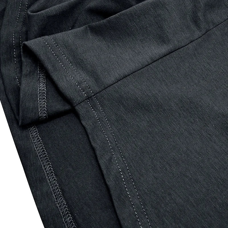 Men's Short-sleeved T-shirts for Sports and Fitness American-style Henley Shirt Hooded Top