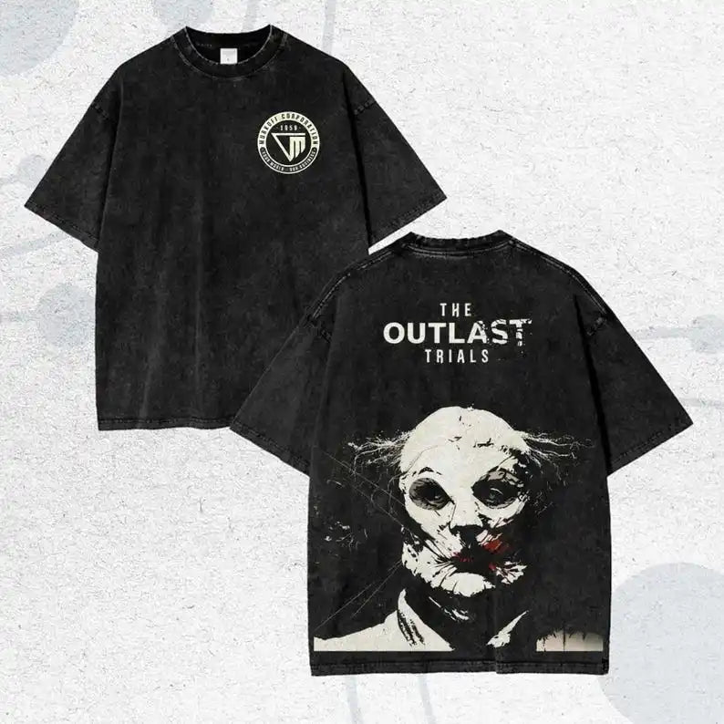 Hot Horror Game The Outlast Trials Washed Tshirt personality Clothes Suitable for all seasons Plus Size Unisex Streetwear soft
