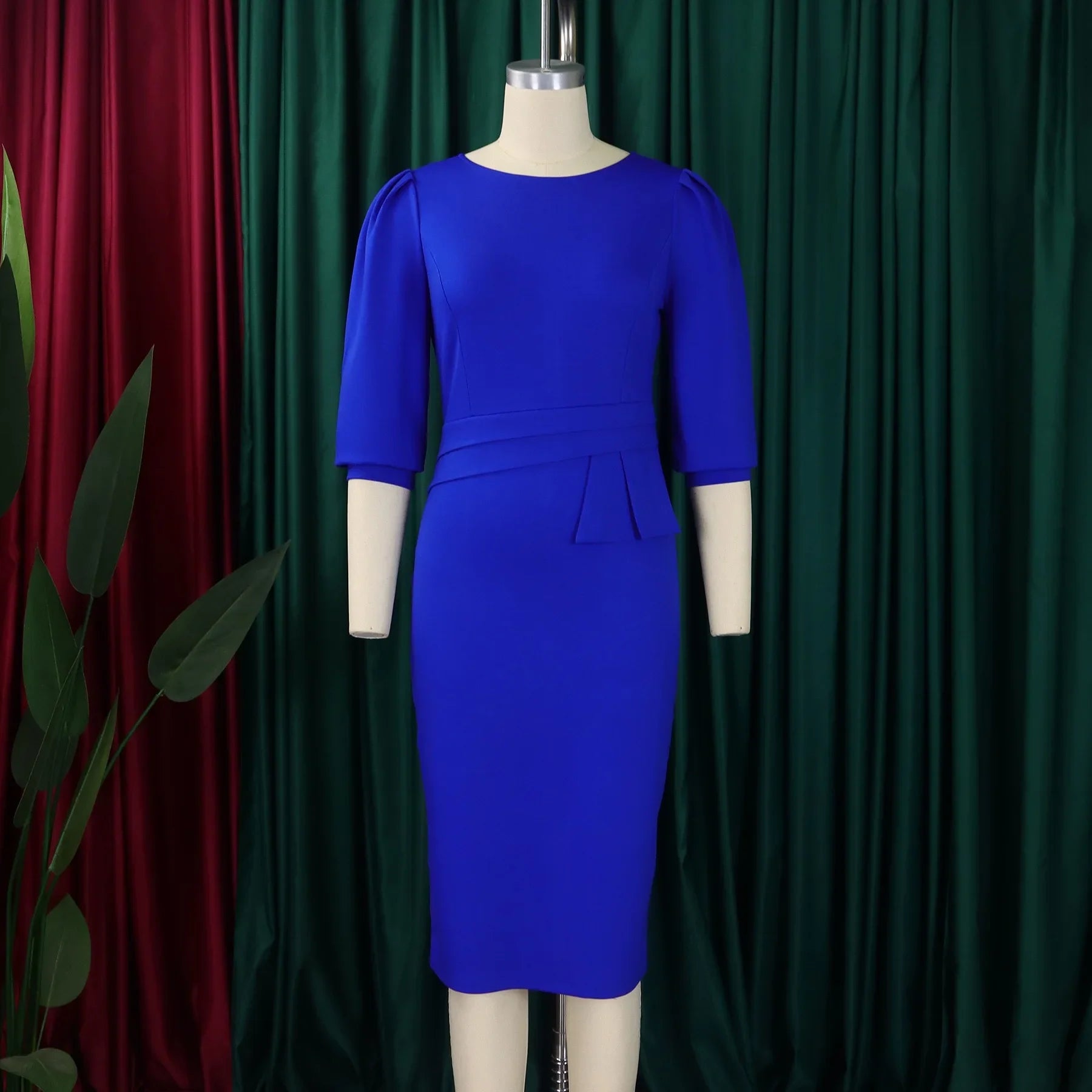 Elegant Office Dresses for Women O Neck Half Sleeve Sheath Package Hips Formal Business Work Wear Vestidos Mujer Dress Clothes