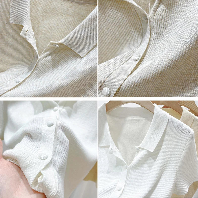 Short-sleeve Shirts Women S-3XL Leisure Summer Basic Solid Elegant Streetwear All-match Simple Daily Harajuku Y2k Popular Tops