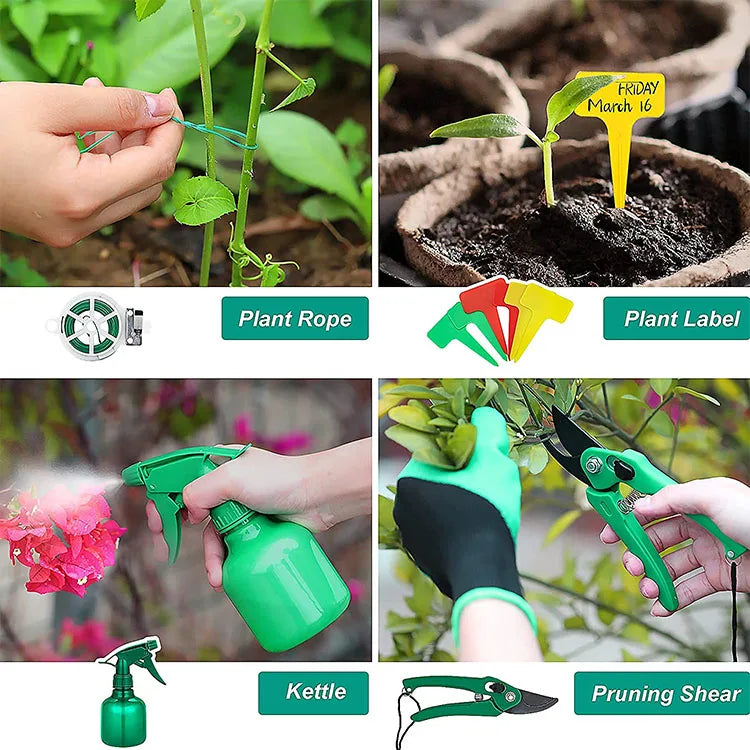 Most Popular Steel Garden Equipment Hand Tools Set Including Shovel Watering Can Case OEM Customizable Gardening Repair Use