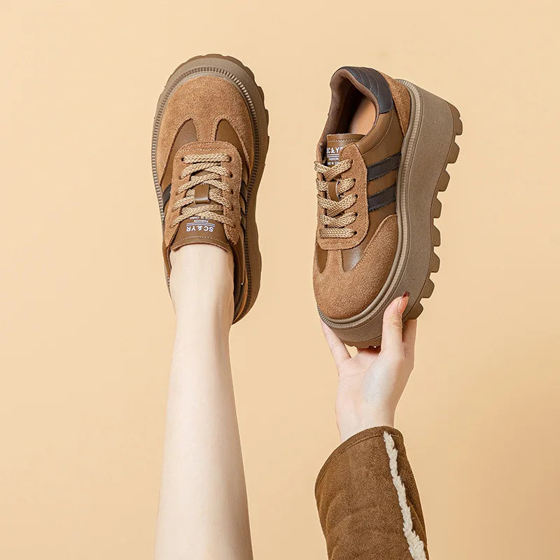 Women's shoes spring casual new thick soled shoes student sports shoes for women