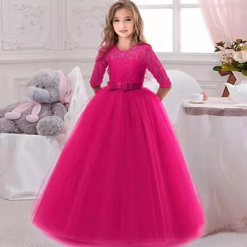 Baby Girl Princess Dress for Party Ball Gown Wedding White Dresses Kids Christmas Bridesmaid Costume Girl Birthday Party Dress