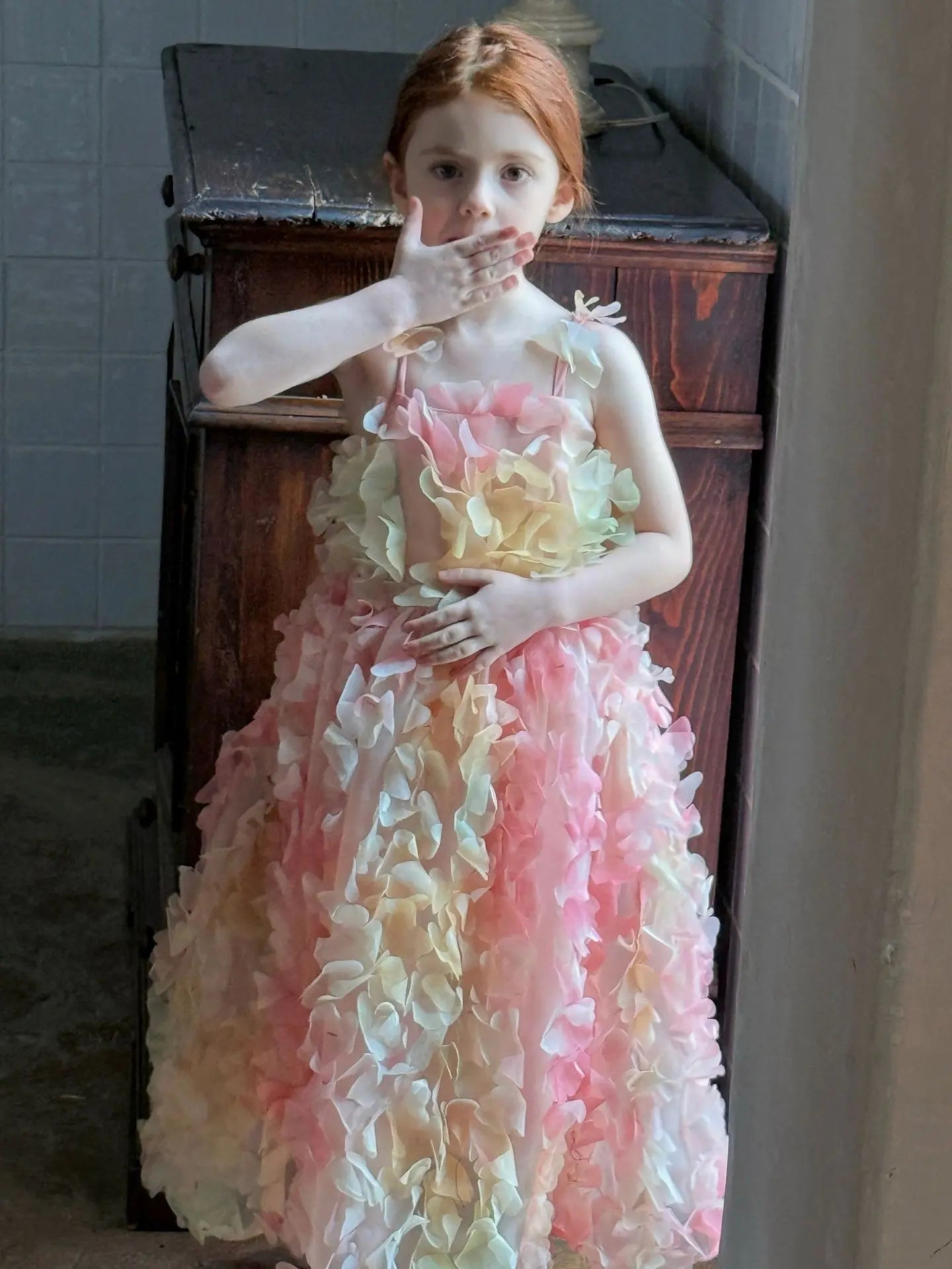 Children Heavy Industry Flower Dress Girls Birthday Banquet Princess Dress Children High End Performance Dress