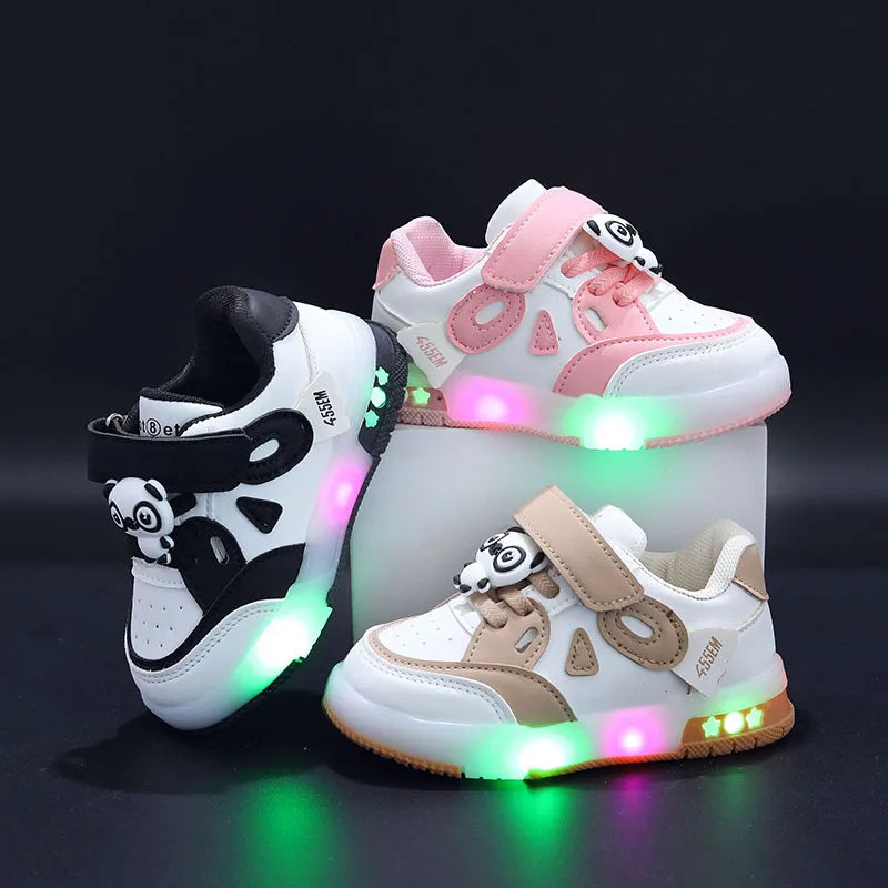 Kid Sneakers 2025 Autumn New Light Up Kid Shoe Trend Boy Sneakers Cute Girl Shoe Fashion Tennis Female Designer Shoe Кроссовки