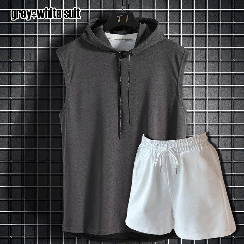 2018 Mens Sleeveless Hoodies Fashion Casual Zipper Hooded Sweatshirt Men bodybuilding tank top sporting Shirt waistcoat vest gym