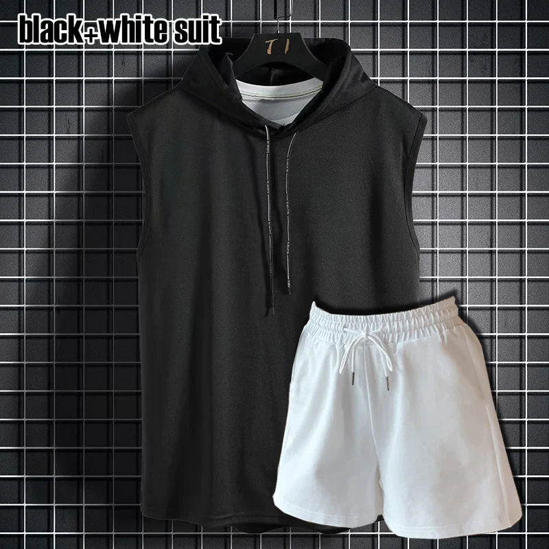 2018 Mens Sleeveless Hoodies Fashion Casual Zipper Hooded Sweatshirt Men bodybuilding tank top sporting Shirt waistcoat vest gym