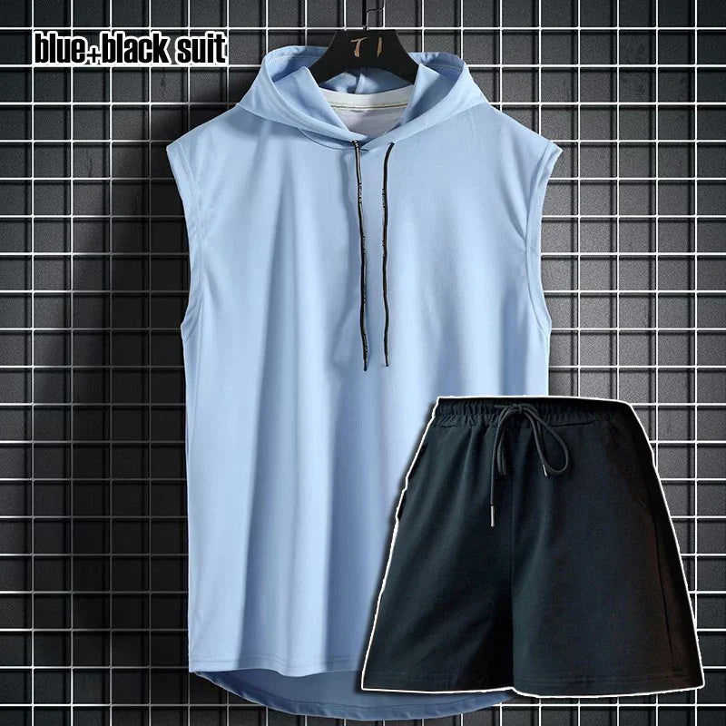 2018 Mens Sleeveless Hoodies Fashion Casual Zipper Hooded Sweatshirt Men bodybuilding tank top sporting Shirt waistcoat vest gym