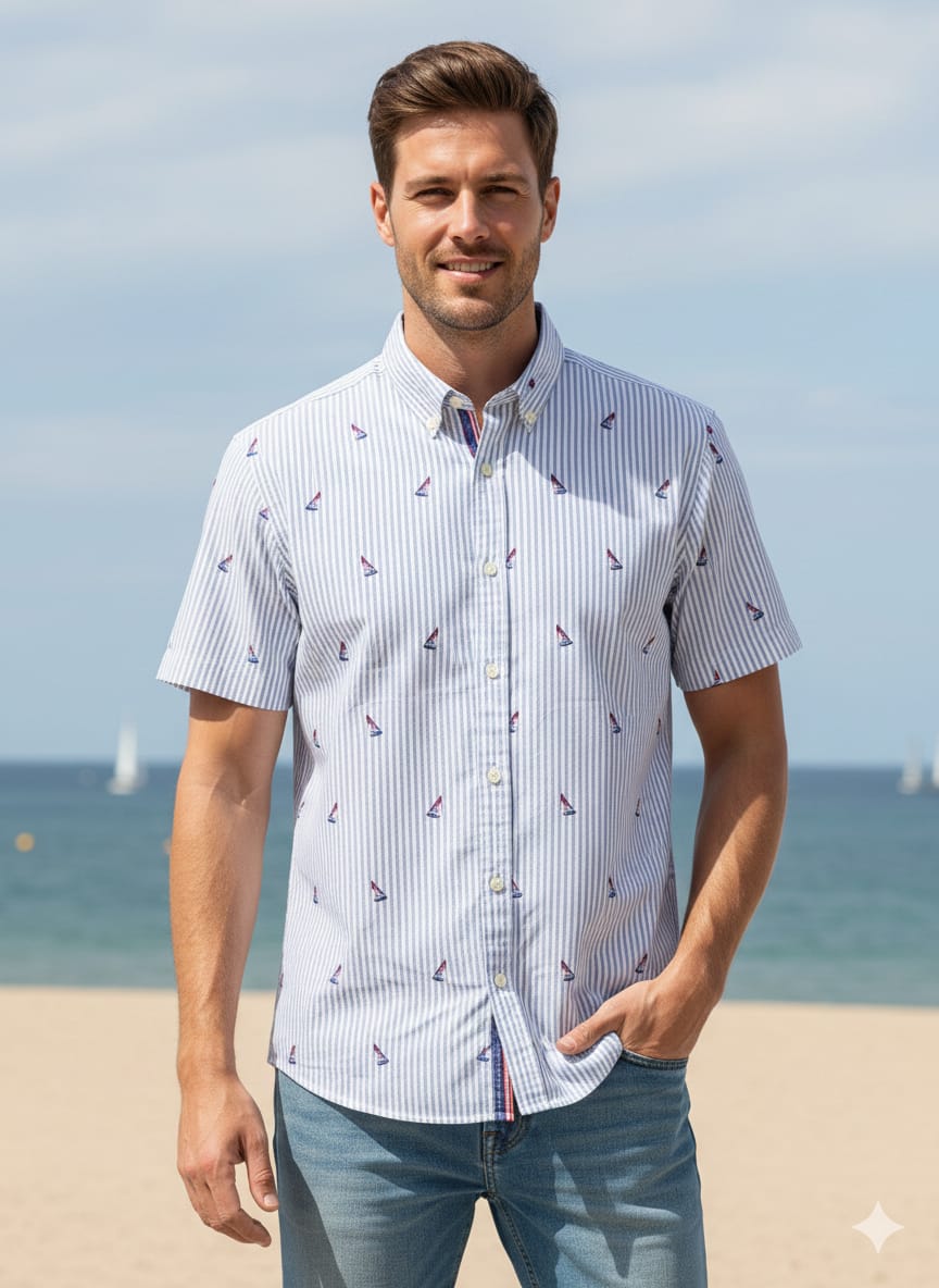 Spera Man Half Sleeve Printed Shirt