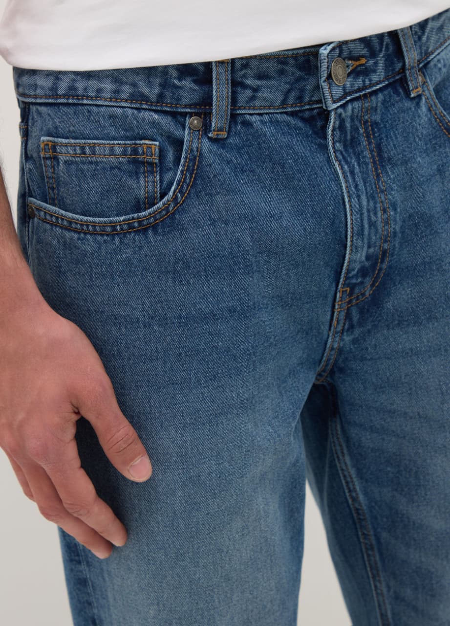 OVS Blue Pure Cotton Regular Fit Jeans