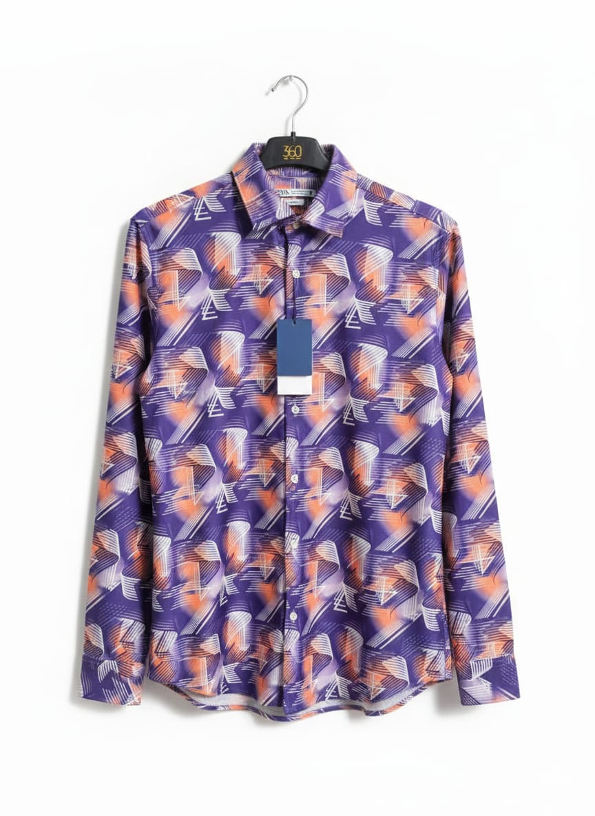 Zara Slim Fit Printed Shirt
