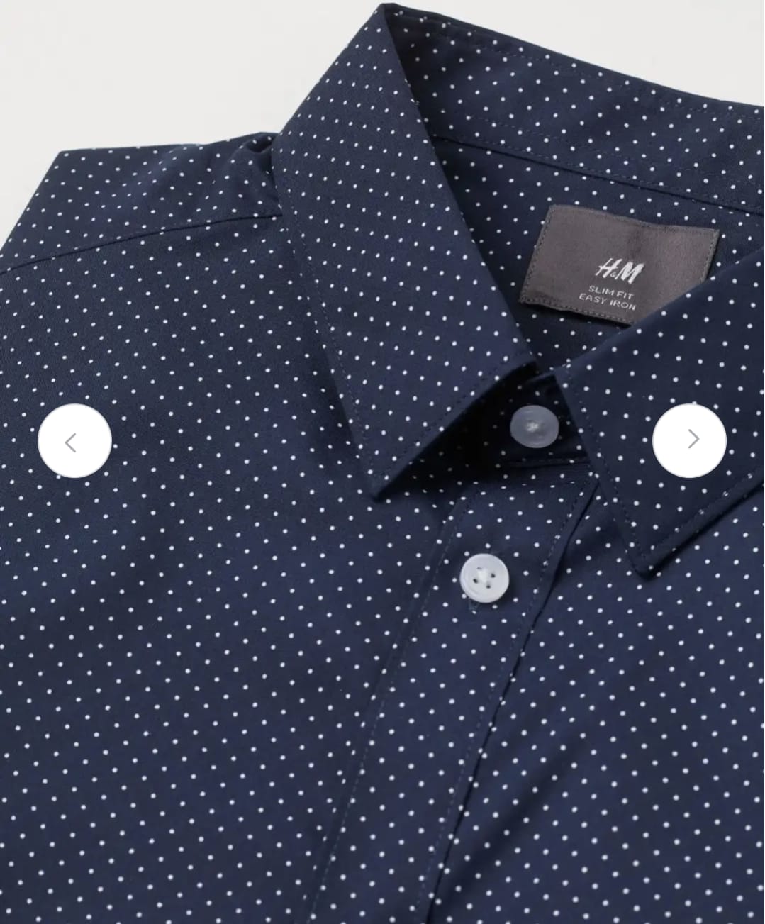 H&M Slim Fit Woven Shirt – Cotton & Polyester Blend